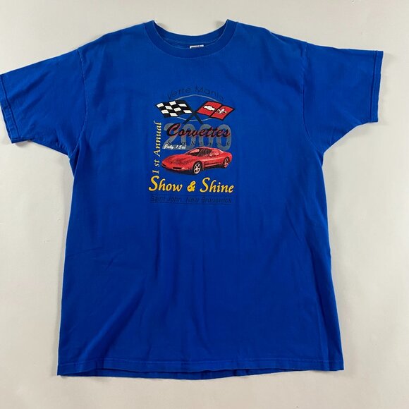 Vintage Corvette Vette Mania Show & Shine T Shirt Men's XL Saint John NB Canada - Picture 1 of 6